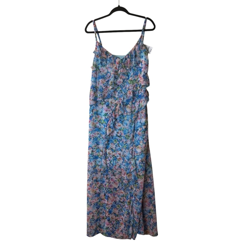 Bar III Waterpaint Floral Maxi Dress Sz 14W